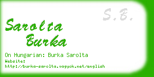 sarolta burka business card